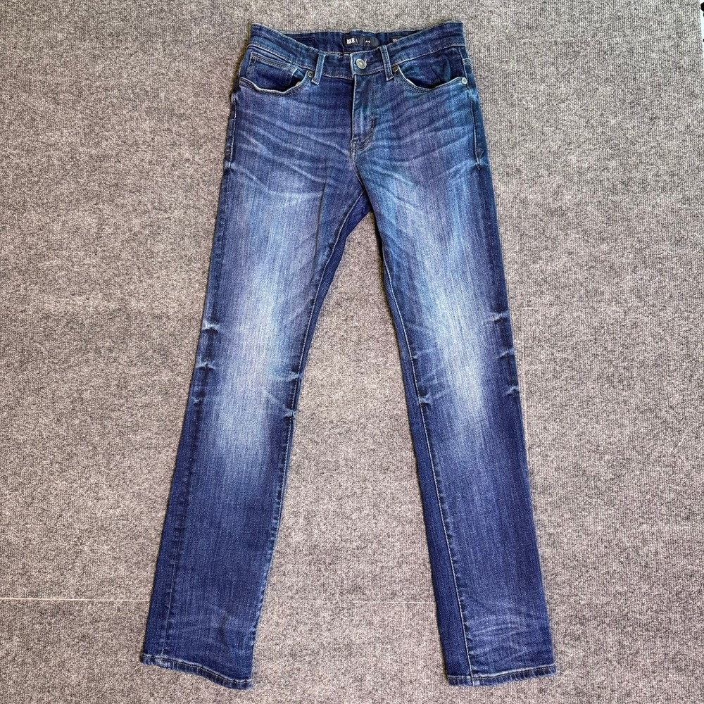 BKE Alec Slim Fit Jeans Mens 30x34 *28x31* Dark Wash Distressed Stretch